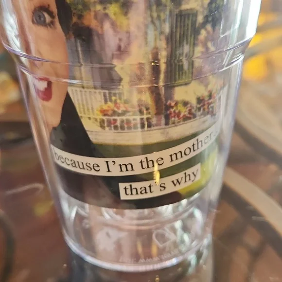 Because I'm The Mother That's Why 24 oz Tervis Tumbler With Red Lid New -Vintage - Picture 2 of 7